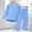 Blue, variant on Bixock Toddler Boys Girls Summer Sleepwear Outfits Long Sleeve Tops Long Pants Set 2 Piece Loungewear Set for Kids Clothes Size 1-15Y