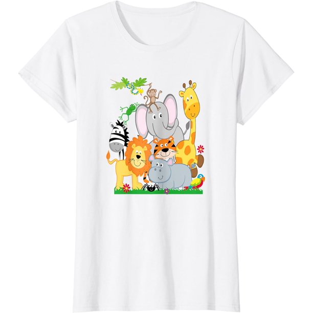 Zoo Animals Shirt Wildlife Birthday Party A Day At The Zoo T-Shirt ...