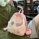 thumbnail image 2 of Mochila MBTI rosa plisada para mujer, de nailon, informal, con diseño de estrellas y parches, a la moda, estilo Harajuku, bonita mochila Kawaii para mujer, 2 of 5