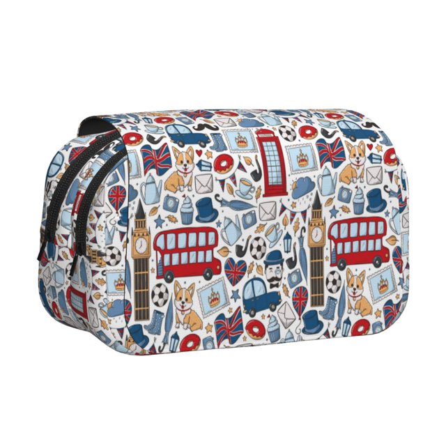 Easygdp London Symbols1 para Estuche de Lápices con Tapa Flip, Suministros de Oficina y Universidad para Adolescentes y Adultos