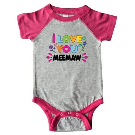 

Inktastic I Love You Meemaw with Flowers Gift Baby Girl Bodysuit