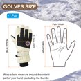 thumbnail image 2 of Uxcell Winter Ski Snow Gloves, 1 Pair Waterproof Touchscreen Winter Warming Gloves, Beige, 2 of 7