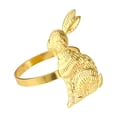 thumbnail image 2 of Plated Metal Napkin Buckle Banquet Cloth Ring Table Napkin Ring Easter Bunny Style Napkin Ring, 2 of 7