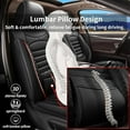 thumbnail image 5 of AOMSAZTO Fit for Cadillac CT4 2020-2024 Car Seat Cover 5-seat Faux Leather Full Set Compatible Airbag (Black）, 5 of 7