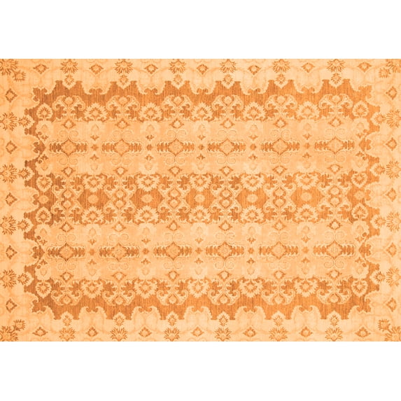 Ahgly Company Indoor Rectangle Abstract Orange Modern Area Rugs, 5' x 7'