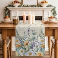 thumbnail image 2 of Table Runner 72 Inches Long for Kitchen Dining, Floral Eucalyptus Leaves Dresser Scarf Farmhouse, Dining Table Decorations for Wedding/Parties, Daisy Summer Botanical Pastoral 14 x 72 In, 2 of 8