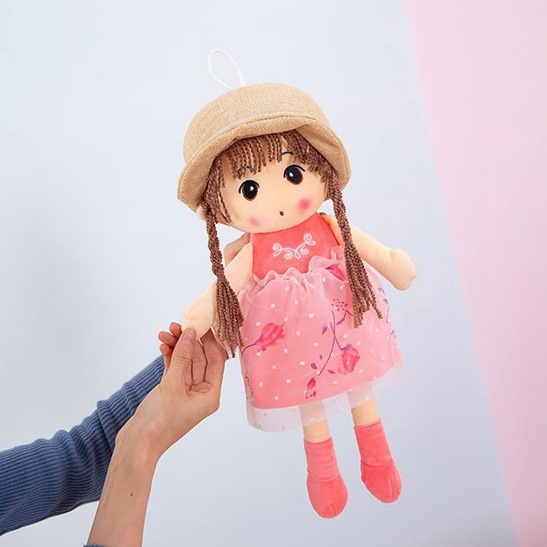 17.7 Inch Plush Baby Doll For Girls - Soft Rag Doll With Clothes & Hat, Cuddly Sleeping Toy & Gift