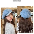 thumbnail image 5 of DOVACKA Clearance Women's Vintage Newsboy Cap 8-Panel Baker Boy Hat Comfort Fit。 Cowboy Deep Blue, 5 of 8