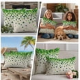 thumbnail image 5 of St. Patrick's Day Outdoor Waterproof Pillow Covers, Spring Lucky Shamrocks Leaves Retro Country Decorative Square Throw Pillowcase Sofa Cushion Sham for Patio/Couch/Chair, 24"x24" 2 Pack, 5 of 8
