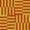 thumbnail image 1 of Ahgly Company Tapis d'Intérieur Lavable en Machine Carré Transitionnel Néon Rouge, 4 Pieds Carré, 1 of 7