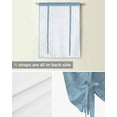 thumbnail image 5 of Wave Blue Rhombus Plaid Tie Up Curtains for Kitchen Bathroom Bedroom Windows 45 Inch Length, Classic Modern Geometric Abstract Art Balloon Drape Curtains Shade Rod Pocket Curtain Panel, 42"x54", 5 of 7