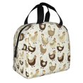 thumbnail image 2 of Fotbe Funny Chicken Bolsa Térmica con Estampado y Forro de Aluminio Grueso Bolsa de Almuerzo con Bolsillo Frontal para Hombres y Mujeres, Ideal para Trabajo, Escuela, 2 of 8