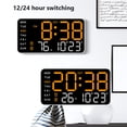 thumbnail image 3 of Digital Wall Clock, LED Screen Electronic Alarm Clock With Adjustable Brightness, Multi Functional Display 12/24H Table Clock, Wall Decoration Clock, 3 of 8