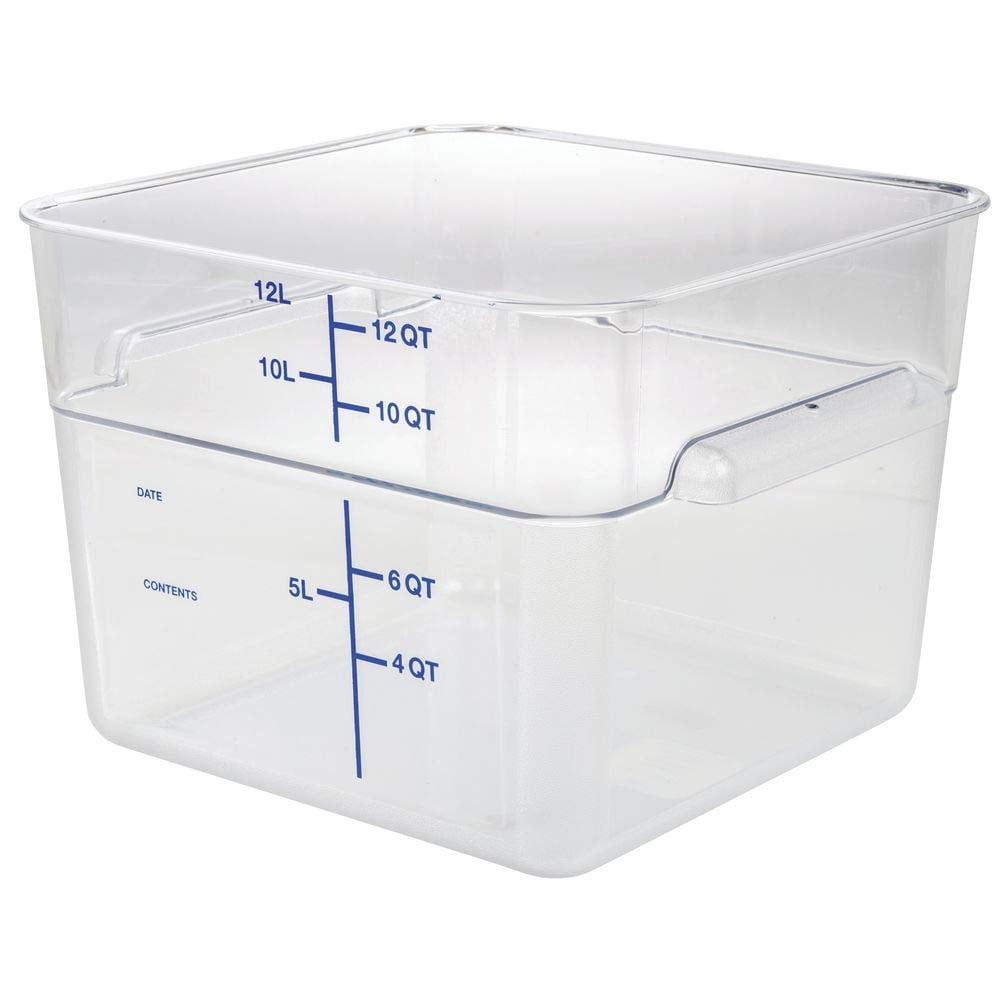 HUBERT® 18 Qt Clear Plastic Storage Container - 11L x 11W x 12 1/2D