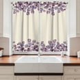 thumbnail image 2 of Ambesonne Eucalyptus Kitchen Curtains, Watercolor Branches Art, 55"x36", Lilac Lavender Off White, 2 of 3