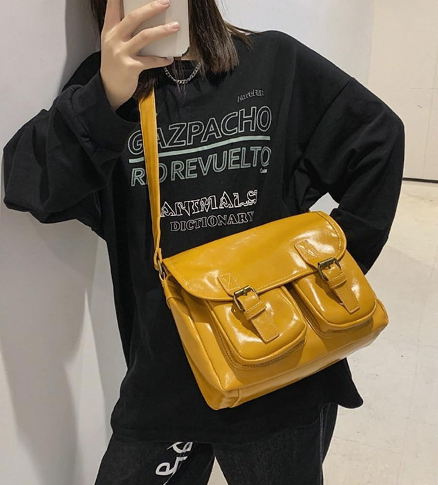 Municipal Crossbody Messenger Bag for Men Women Vintage Shoulder Bags Tote Purse Satchel Handbags with Adjustable Strap