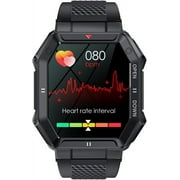 Smart Watch for Samsung Galaxy Z Fold2 Military Smart Watch for Men (Answer/Make Call), 1.85in HD Tactical Sports Rugged Smartwatch, Fitness Tracker Watch for Android/iOS Phones - Black