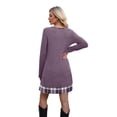 thumbnail image 6 of WIHOLL Long Sleeve Dress for Women Knit Tunic Sweater Dress Crew Neck Casual Fall Winter Dresses, 6 of 10