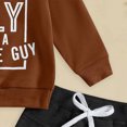 thumbnail image 7 of TOWED22 Infant Toddler Baby Boy Clothes 2-Piece Long Sleeve Sweatshirt Tops Pocket Joggers Pants Cartoon Graphic Fall Winter Outfits Clothing(Brown,6-12 M), 7 of 7
