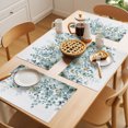 thumbnail image 5 of Teal Tulip Eucalyptus Placemats Set of 8 Spring Summer Botanical Floral Chic Place Mats Indoor Wipeable Table Mats Washable Cloth Dining Table Placemats for Kitchen Holiday Party Decor 13x19 Inch, 5 of 9