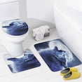 thumbnail image 4 of Wolves in The Moonlight 4 Piece Shower Curtain Sets, Non-Slip Rugs, Toilet Lid Cover And Bath Mat, for Bathroom Decor Set, 72" X 72", 4 of 8