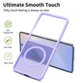 thumbnail image 4 of Dteck Magnetic Case for Samsung Galaxy Z Flip 7,Slim Hard PC Translucent Frosted Case Compatible with MagSafe Shockproof Cover for Galaxy Z Flip 7,Purple, 4 of 5