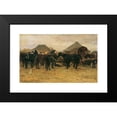 thumbnail image 2 of August von Pettenkofen 18x12 Black Modern Framed Museum Art Print Titled - Horse Market in Szolnok I (1870-1880), 2 of 5