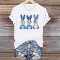 thumbnail image 2 of Lorytime Womens Tshirts Easter Crew Neck Shirt Short Sleeve Casual Trendy Tops Bunny Loose Basic Outfit Clothes, 2 of 6