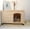 Brown, variant on Petsfit Indoor Dog House Ventilate Wood Cat Houses with Elevated Floor&Anti-Slip Bottom Gray