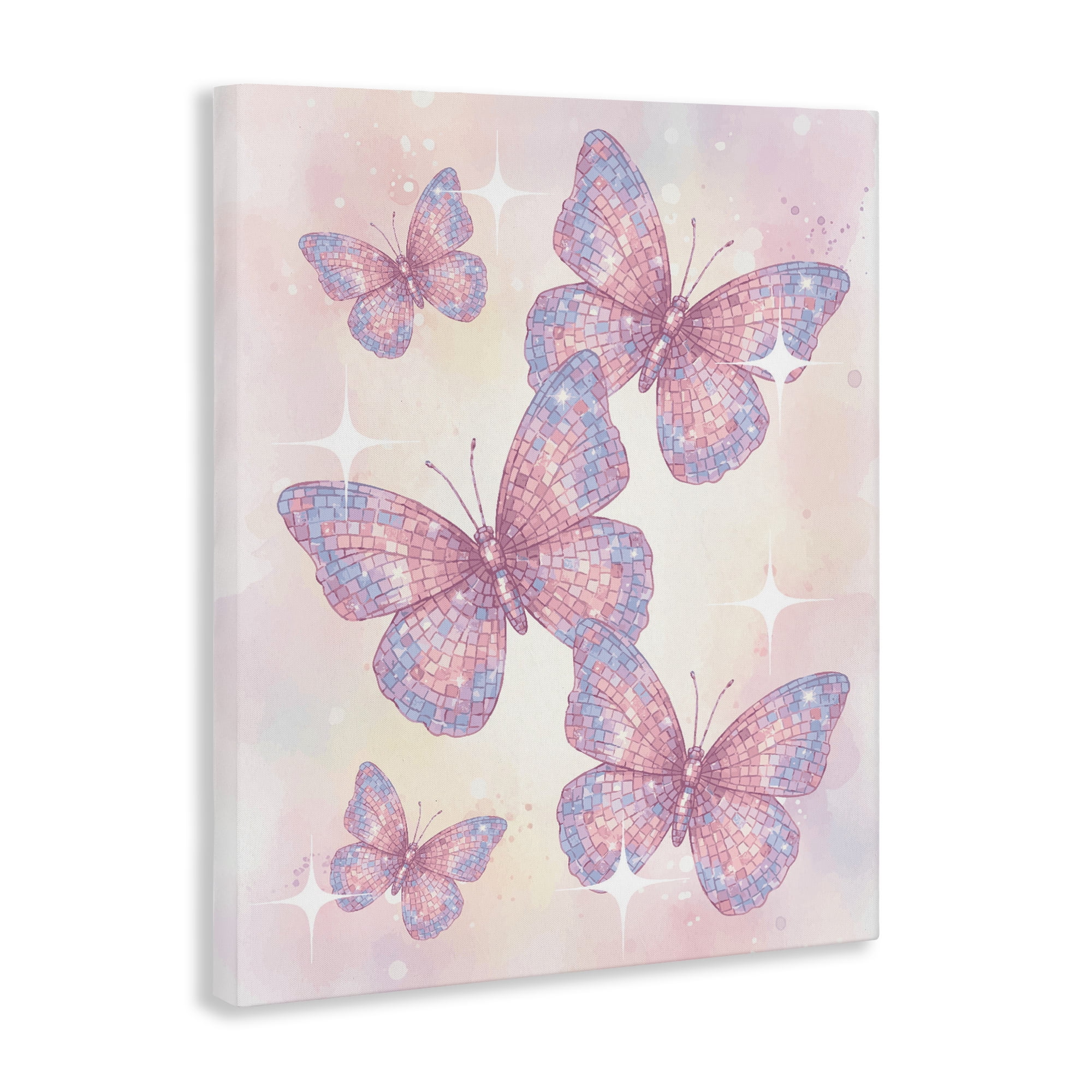 Stupell Industries Delicate Disco Butterfly Dance Canvas Wall Art, design by Lil' Rue
