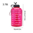 thumbnail image 4 of Soidarity Botella de agua motivadora de 3,78 l, marcador de tiempo, jarra de viaje de plástico Ropa Deportiva, Zapatos rojo Soidarity OD019765-03B, 4 of 6