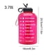 thumbnail image 4 of Greeniant Botella de agua de galón motivacional de 3,78 l, marcador de tiempo, citas de plástico a prueba de fugas, deportes al aire libre, Ropa Deportiva, Zapatos rojo, 4 of 6