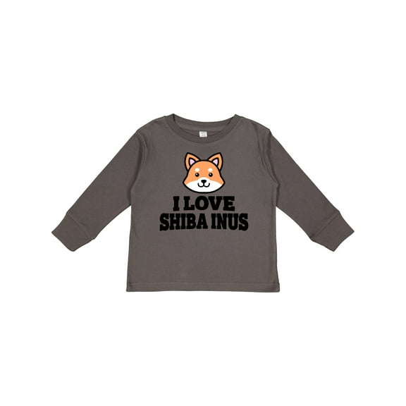 Inktastic I Love Shiba Inus Boys or Girls Long Sleeve Toddler T-Shirt