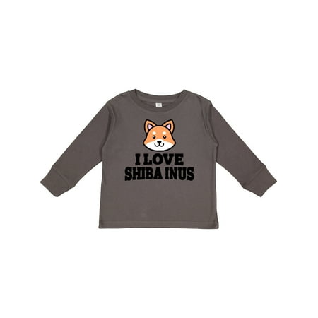 

Inktastic I Love Shiba Inus Gift Toddler Boy or Toddler Girl Long Sleeve T-Shirt