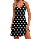 thumbnail image 1 of vestido casual de mujer con bolsillos vestido de playa boho de verano blusas florales para mujer camisetas vestido con cuello en v vestidos sin mangas sueltos negro / 2xl, 1 of 7