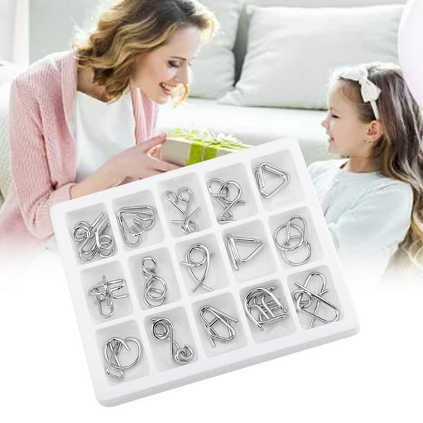 Juego De 40 Rompecabezas De Alambre Metálico | Desafíos De Paciencia Para Adultos Y Niños | Juguetes De Inteligencia Y Lógica | Portátil Y Duradero