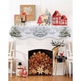 thumbnail image 3 of Winter Fireplace Mantel Scarf Table Runner,Christmas Forest Snowy Pine Tree Snowflake Winter Garland Mantel Top Tablerunners Dresser Scarves Cover Decorations for Windows Party Living Room 70''x17'', 3 of 6