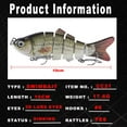 thumbnail image 4 of Señuelos de pesca para trucha lubina Señuelos de cuerpo duro de 6 segmentos con, 4 of 8