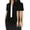 Black-Black-Black, variant on Women's Casual Short Sleeve Loose Fit Solid Cardigan (Pack of 3)
