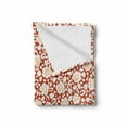 thumbnail image 2 of Flower Soft Flannel Fleece Throw Blanket, Silhouettes Pattern on Warm Colored Background Spring Composition Simplistic, Cozy Plush for Indoor and Outdoor Use, 50" x 70", Rust and White, by Ambesonne, 2 of 6