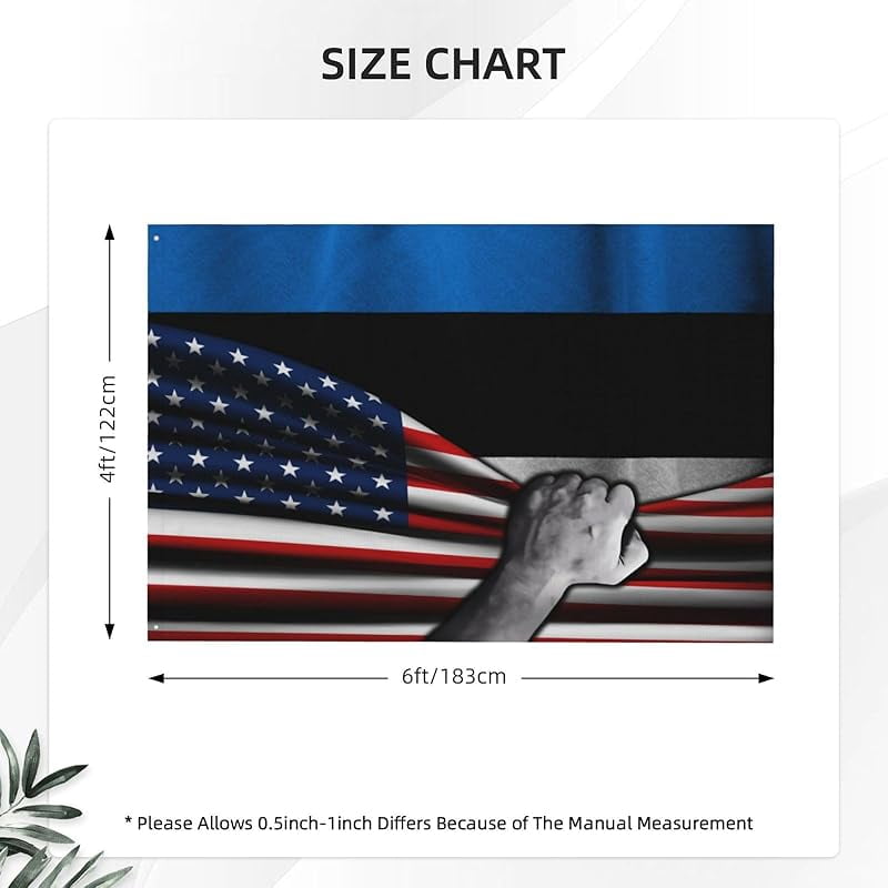 Usa American Flag And Estonia Estonians Flag Flag 4x6 Ft Double-Sided Printing Thickened Three-Ply Fabric Outdoor Flags Banner Decorations