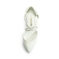 thumbnail image 3 of DREAM PAIRS Women's Closed Pointed Toe Dress Pumps Comfort Kitten Mid Heels Cross Strap Wedding Party Dance Shoes, 3 of 7