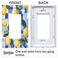 thumbnail image 3 of Yayeee Rocker Switch Wall Plate 2-Gang 4.7"x4.6" Home Decorative Outlet Cover, Cartoon Lemon Leaves, 3 of 6