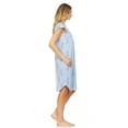 thumbnail image 3 of Lati Fashion Women Nightgowns Short Sleeve Female Nightgowns & Sleepshirts Blue XXL, 3 of 4