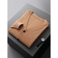 thumbnail image 1 of MVLYFLRT 100% Pure Merino Wool Sweater Jacket Men's V-Neck Cardigan Autumn Winter New Solid Color Top Casual Basic All-Match, 1 of 5