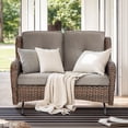 thumbnail image 2 of Bellefurn Outdoor Loveseat Sofa Patio Glider Rocking Bench,Garden Loveseat Seating Patio Chair Set with Cushion,for Porch Balcony and Backyard, 2 of 9