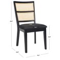 thumbnail image 3 of SAFAVIEH Toril Dining Chair, Black Frame/Black Upholstery (19.7 in. W x 23 in. D x 36.6 in. H), 3 of 14