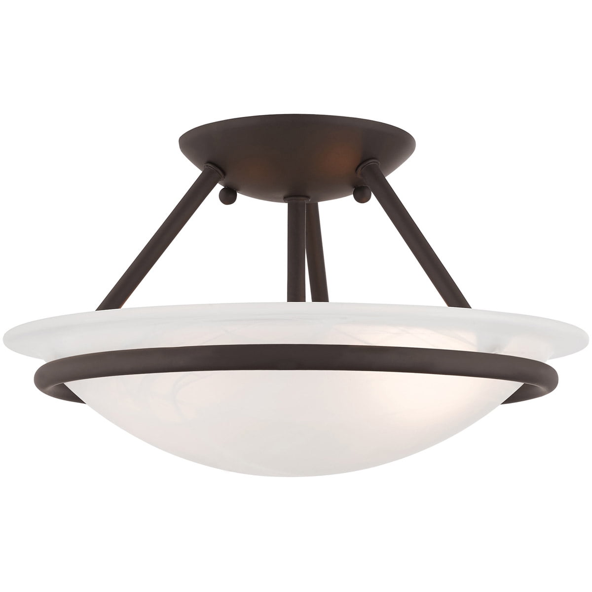 2 Light Bronze Ceiling Light fixture with Steel base material