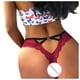 thumbnail image 2 of Gibobby Ropa interior de encaje sexy Bragas de encaje para mujer, calzoncillos de cintura con corazón, Tanga, ropa interior, lencería(Vino,G), 2 of 5