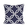 thumbnail image 1 of Bella Casa 74678PL16O Un 16 x 16 Pouces Entrelacés Cercles Coussin Extérieur - Minuit, 1 of 1